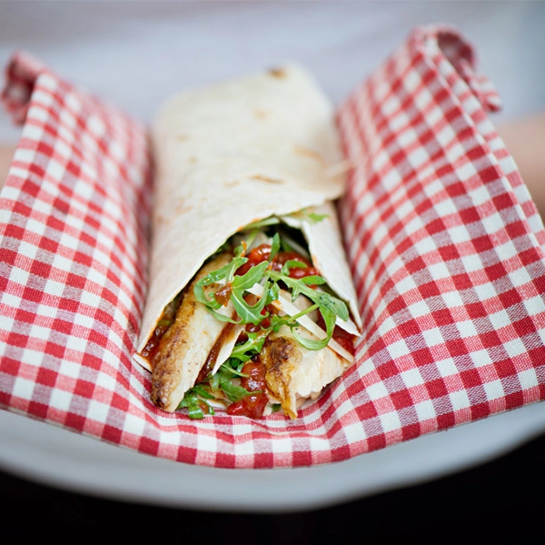 Grilled Chicken, Jalapeno,Parmesan and Rocket Wrap